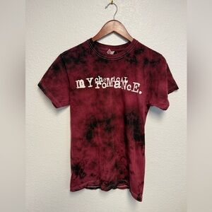 My Chemical Romance Acid Wash Graphic Tee Red Black MCR Emo Band Shirt Small